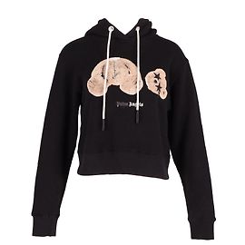 Sudadera con capucha en algodón negro Bear Sprayed de Palm Angels Negro