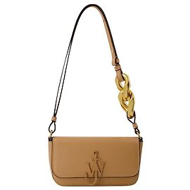 JW Anderson Baguete com corrente de âncora em couro bege Bege
