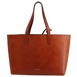 Sac Cabas Mansur Gavriel en Cuir au Tannage Végétal Marron Ocre Marron Rouge