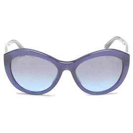 Chanel-chanel CC Cat Eye Tinted Sunglasses blue-Blue