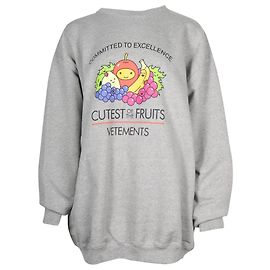 Vêtements Vetements Cutest of The Fruit sudadera estampada en algodón gris Gris
