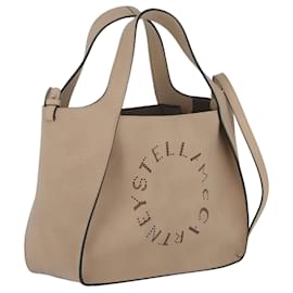 Stella Mc Cartney-Stella McCartney Logo Tote Bag-Beige