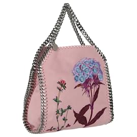 Stella Mc Cartney-Stella McCartney Mini Floral Embroidered Falabella Tote Bag-Pink