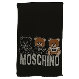 Sciarpa Moschino in lana Teddy Bear Blu