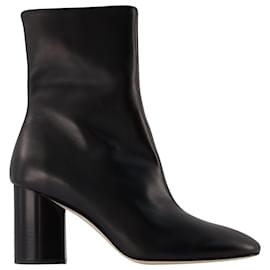 Aeyde-Alena 75Mm Round Toe Ankle in leatherBoot-Black