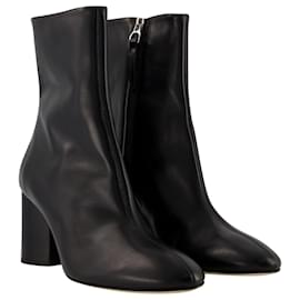Aeyde-Alena 75Mm Round Toe Ankle in leatherBoot-Black