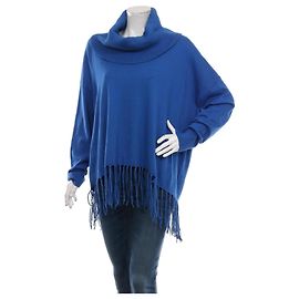 Pull Polo Michael Kors Bleu Mélange Angora XL Bleu