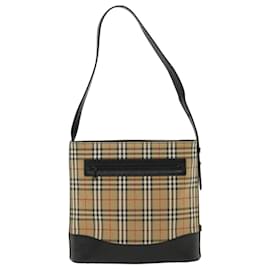 Burberry-BURBERRY Nova Check Bolso de hombro Beige Auth am3155-Beige