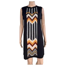 Robe pull Missoni à rayures Chevron noir multicolore Noir Multicolore