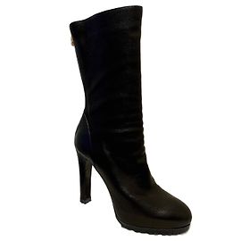 Yves Saint Laurent YSL Passy 90 Botas de rancho com borlas de couro Preto