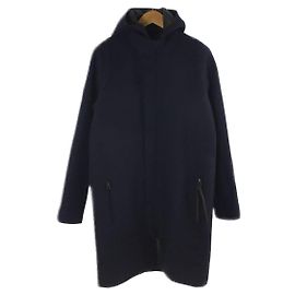 **Acne Studios (Acne) 1159-343-5157/melton hooded coat/coat/48/wool/NVY/zip up/outerwear Navy blue
