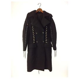 Acne **Estudios de acné (Acné) Abrigo/36/lana/BLK/liso Negro