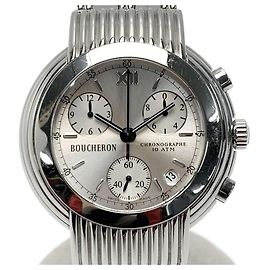 *BOUCHERON Boucheron 10Relógio masculino ATM cronógrafo prata quartzo Prata
