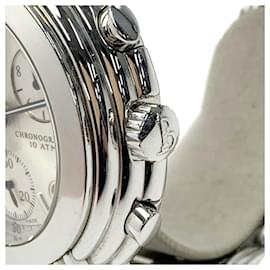 Boucheron-*BOUCHERON Boucheron 10ATM Chronograph Silver Quartz Men's Watch-Silvery