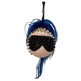 Fendi-Fendi Carlito bag charm.-Black,Blue