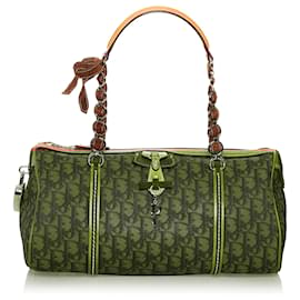 Dior-Dior Brown Dior Oblique Romantique Canvas Handbag-Brown