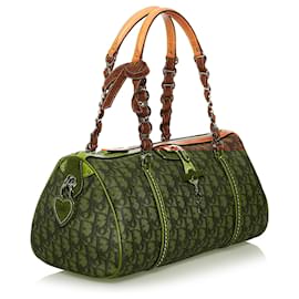 Dior-Dior Brown Dior Oblique Romantique Canvas Handbag-Brown