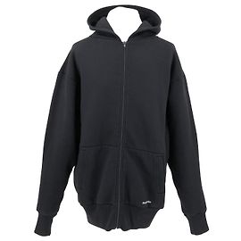 Sudadera con capucha Balenciaga oversize de algodón negro con cremallera Negro