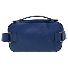 Louis Vuitton-LOUIS VUITTON Damier Infini Ambreil Shoulder Bag Leather Blue N41354 LV 31997a-Blue