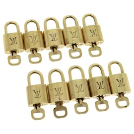 Louis Vuitton-Louis Vuitton padlock 10set Padlock Gold Tone LV Auth 31268-Other