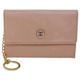 Chanel-CHANEL card Coin Purse Leather 2Set Pink CC Auth yk5155-Pink