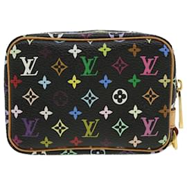 Louis Vuitton-LOUIS VUITTON Monogram Multicolore Trousse Wapity Pochette Noir M58034 Auth yk5142A-Noir