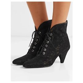 Laurence Dacade Sabrina Ankle Boot de renda preta Preto