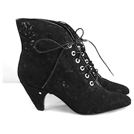 Laurence Dacade-Laurence Dacade Sabrina Black Lace Ankle Boots-Black
