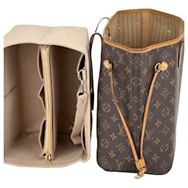 Louis Vuitton-LOUIS VUITTON Monogram Neverfull MM Sac à bandoulière cabas en toile marron M41177  Occasion-Marron