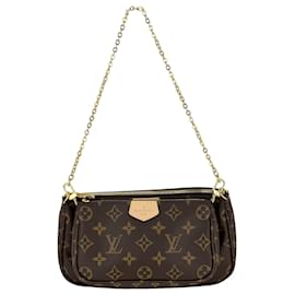 Louis Vuitton-Louis Vuitton Shoulder Bag Multi Pochette Accessoires Monogram Canvas Brown Preowned-Brown