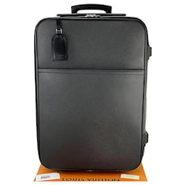 Louis Vuitton-Louis Vuitton Pegase 60 Valise à roulettes Ardoise Taiga bagage à main bagage d'occasion-Noir