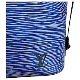 Louis Vuitton-LOUIS VUITTON Neverfull MM Epi Leather Bleu Denim Tote Shoulder Bag W/Added Insert M51053  Pre owned-Blue