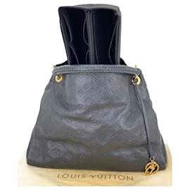 Louis Vuitton-LOUIS VUITTON Artsy MM Monogram Empreinte Infini Blue Tote Hand Bag M93448 Occasion-Bleu,Bleu Marine