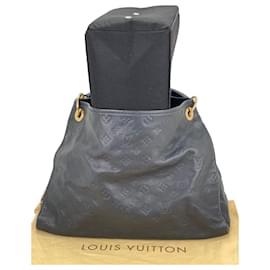 Louis Vuitton-LOUIS VUITTON Artsy MM Monogram Empreinte Infini Blue Tote Hand Bag M93448 Pre owned-Blue,Navy blue