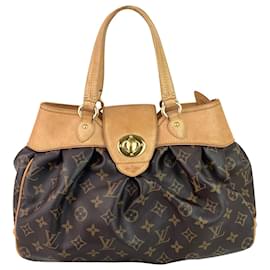 Louis Vuitton-Louis Vuitton BOETIE PM Monogram Brown Canvas Hobo Tote Bag Pre di proprietà-Blu