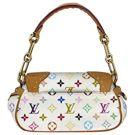 Louis Vuitton-Bolsa de Ombro LOUIS VUITTON Monograma Multicolorida Marilyn Branca M40127 Usado-Branco,Cru