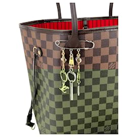 Louis Vuitton-Louis Vuitton Charms Silver Gold Saftey Pin Logo Removable Charms Brooch Preowned-Silvery,Metallic