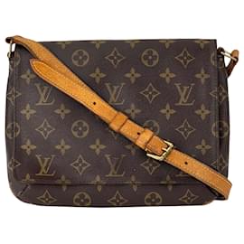 Louis Vuitton-LOUIS VUITTON Handtasche Monogramm Musette Tango M51257 Umhängetasche mit kurzem Riemen Gebraucht-Braun