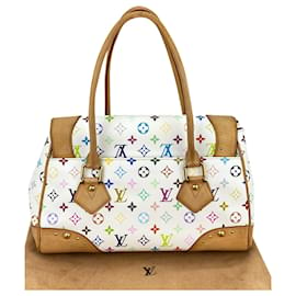 Louis Vuitton-LOUIS VUITTON Beverly GM Shoulder White Monogram Multicolor Umhängetasche gebraucht-Weiß