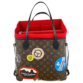 Louis Vuitton-LOUIS VUITTON Neverfull MM Canvas Monogram My LV World Tour Tote Bag occasion-Marron