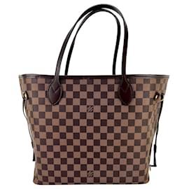 Louis Vuitton-Louis Vuitton Neverfull MM Brown Damier Ebene Canvas Tote W/Organizing Insert Occasion-Marron