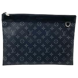 Louis Vuitton-Louis Vuitton Pochette Apollo Eclipse Monogram Clutch Bag M62291-Black