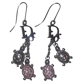 Orecchini Christian Dior argento e rosa Rosa Silver hardware