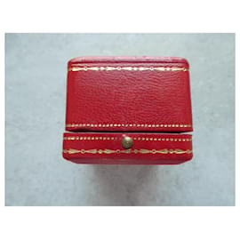Cartier-caja de anillo cartier antigua-Roja