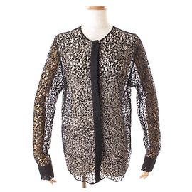 * Camicetta in cotone Christian Dior in pizzo x ricamo ape in nylon Nero