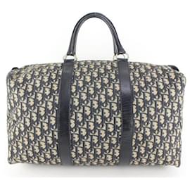 Dior-Large Navy Monogram Trotter Boston Duffle Bag-Other
