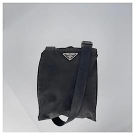 Prada-Black Nylon Prada Crossbody Bag-Black