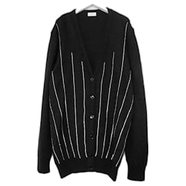 Saint Laurent-Automne Saint Laurent 2015 Cardigan à devant en cristal-Noir