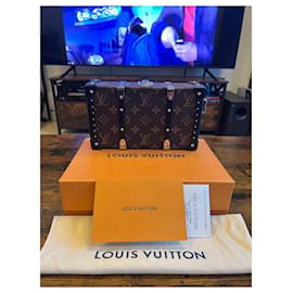 Louis Vuitton-Bolso Louis vuitton trunk edición limitada-Negro,Marrón claro,Marrón oscuro