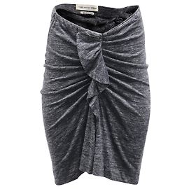 Isabel Marant Etoile Gathered Front Skirt in Grey Polyamide Grey